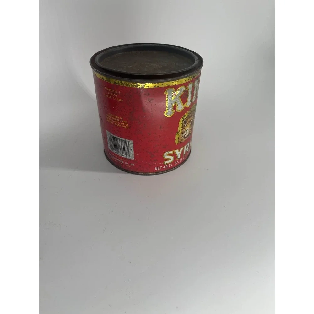 Old KING SYRUP LION Tin Baltimore MD 44 oz